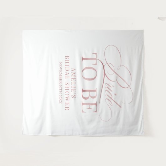 Bridal shower Bride to Be backdrop Wandteppich (Vorderseite (Horizontal))