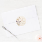 Bridal Shower Bride to Bee Wildflower Ivory Runder Aufkleber (Umschlag)