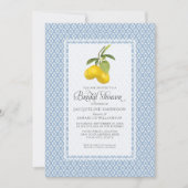 Bridal Shower Citrus Garden Lemon Trellis Pattern Einladung (Vorderseite)