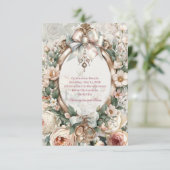 Bridal Shower Details Card Enclosure | Romantic  Begleitkarte (Stehend Vorderseite)