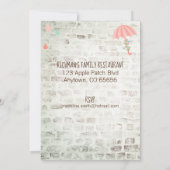 Bridal Shower Drops on Brick Einladung (Rückseite)