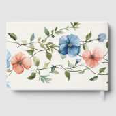 Bridal Shower Dusty Blue Floral Watercolor Gästebuch (Rückseite)