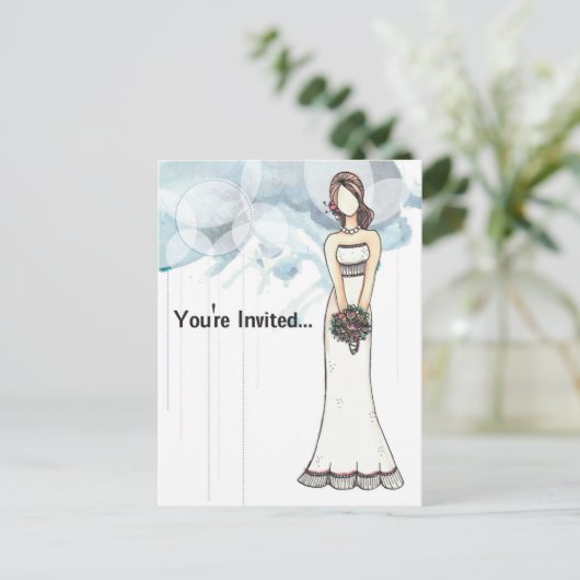 Bridal Shower Einladung (Stehend Vorderseite)