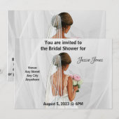 Bridal Shower Einladung. Bearbeiten von Text und B Einladung (Vorne/Hinten)