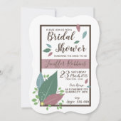 Bridal Shower Einladung Feder boho Design (Vorderseite)