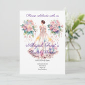 Bridal Shower Einladung mit bearbeitbarem Text (Stehend Vorderseite)