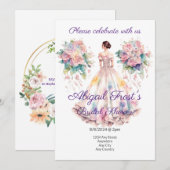 Bridal Shower Einladung mit bearbeitbarem Text (Vorne/Hinten)