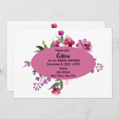 Bridal Shower Einladung mit bearbeitbarem Text (Vorne/Hinten)