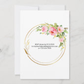 Bridal Shower Einladung mit bearbeitbarem Text (Rückseite)