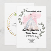 Bridal Shower Einladung mit bearbeitbarem Text (Vorne/Hinten)