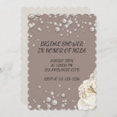 BRIDAL SHOWER EINLADUNG MIT IMITATE PEARLS-Karte (Vorne/Hinten)