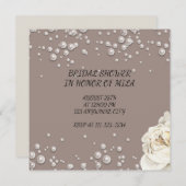 BRIDAL SHOWER EINLADUNG MIT IMITATE PEARLS-Karte (Vorne/Hinten)