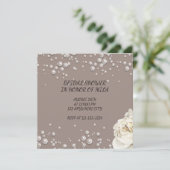 BRIDAL SHOWER EINLADUNG MIT IMITATE PEARLS-Karte (Stehend Vorderseite)