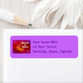 Bridal Shower Einladung Red Freesia Labels (Insitu)