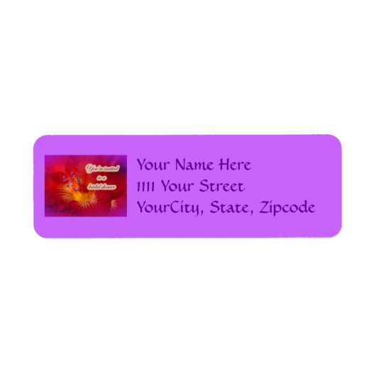 Bridal Shower Einladung Red Freesia Labels (Vorne)
