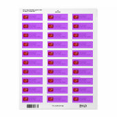 Bridal Shower Einladung Red Freesia Labels (Vorne)