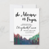 Bridal Shower Einladung - Thema Berge (Vorderseite)