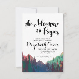 Bridal Shower Einladung - Thema Berge