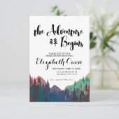 Bridal Shower Einladung - Thema Berge (Stehend Vorderseite)