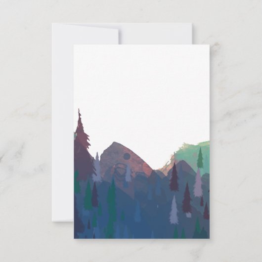 Bridal Shower Einladung - Thema Berge (Rückseite)