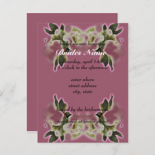 Bridal Shower Einladung Vorlage (Vorne/Hinten)