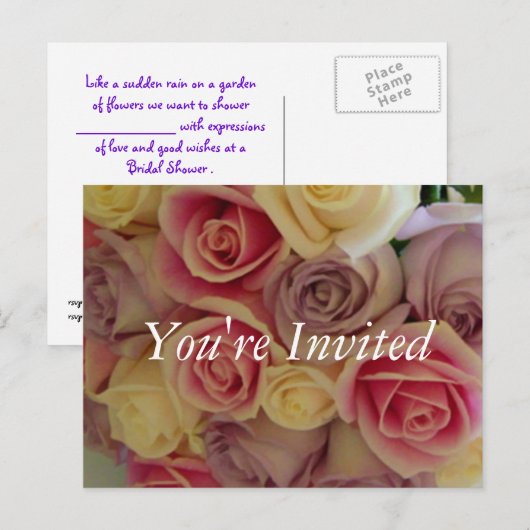 Bridal Shower Einladung Vorlage (Vorne/Hinten)