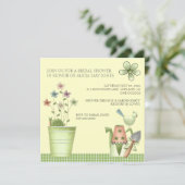 Bridal Shower Einladungen oder Garden Party Event (Stehend Vorderseite)