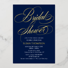 Bridal Shower Elegant Invitation Foil Invitation Folieneinladung