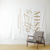 Bridal shower elegant Miss to Mrs backdrop Wandteppich (Beispiel (Horizontal))