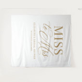 Bridal shower elegant Miss to Mrs backdrop Wandteppich (Vorderseite (Horizontal))