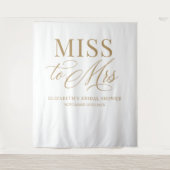 Bridal shower elegant Miss to Mrs backdrop Wandteppich (Vorderseite)
