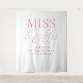 Bridal shower elegant rose gold backdrop wandteppich