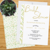 Bridal Shower Fern Leaf Border Einladung