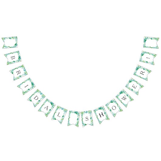 Bridal Shower Flag Banner Laurel Leaf Olive Art (Alle)