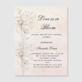 Bridal shower flowers love in bloom blush luxury magneteinladung (Vorderseite)