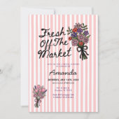 Bridal Shower Fresh Off The Market Einladung (Vorderseite)