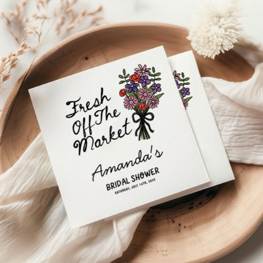 Bridal Shower Fresh Off The Market Serviette