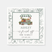 Bridal Shower Fresh Off The Market Serviette (Vorderseite)