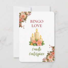 Bridal Shower Game Bingo Card – Candle Centerpiece