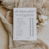 Bridal Shower Game Template | Who Has Been Where Einladung