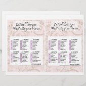 Bridal Shower Game- What i in your purse? (Vorne/Hinten)