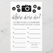 Bridal Shower Game Where Were We 9 Photos Card Flyer (Vorne)