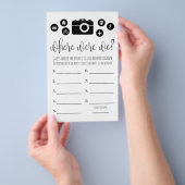 Bridal Shower Game Where Were We 9 Photos Card Flyer (Handgriff)