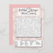 Bridal Shower game, Word SEarch, Einladungspostkarte (Vorne/Hinten)