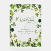 Bridal Shower Greenery Shamrock Welcome Sign Acrylschild (Vorderseite)