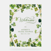 Bridal Shower Greenery Shamrock Welcome Sign Acrylschild (Vorderseite)