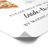  bridal shower Help the busy bride Address Poster (Ecke)