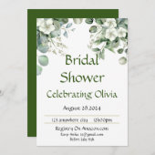 BRIDAL SHOWER INVITATION BOTANISCHE BOTANISCHE FLO SAVE THE DATE (Vorne/Hinten)