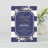BRIDAL SHOWER INVITATION - Brunch- und Blasenkamme Einladung (Stehend Vorderseite)