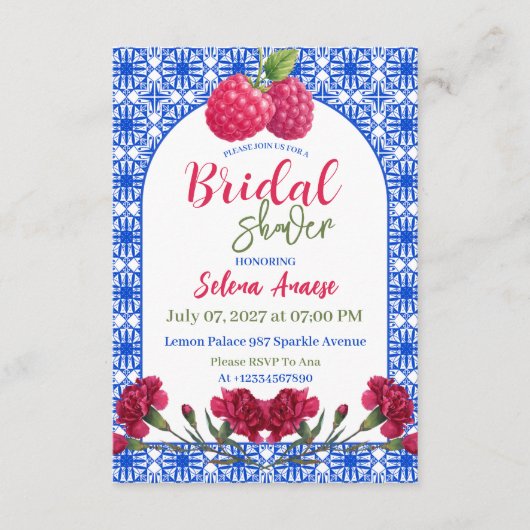 Bridal Shower Invitation Card Einladung (Vorderseite)